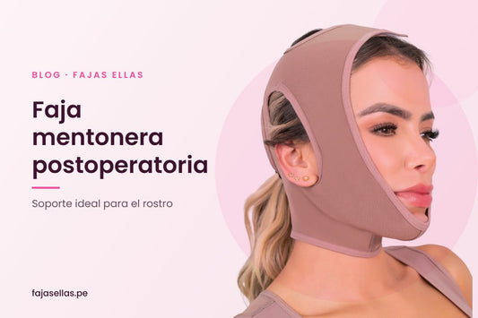 Faja mentonera postoperatoria con abertura para orejas