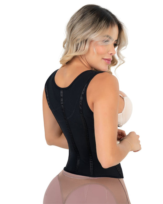 Faja Colombiana Chaleco Reloj de Arena 13 Varillas Ref. CORSET - vista de espalda